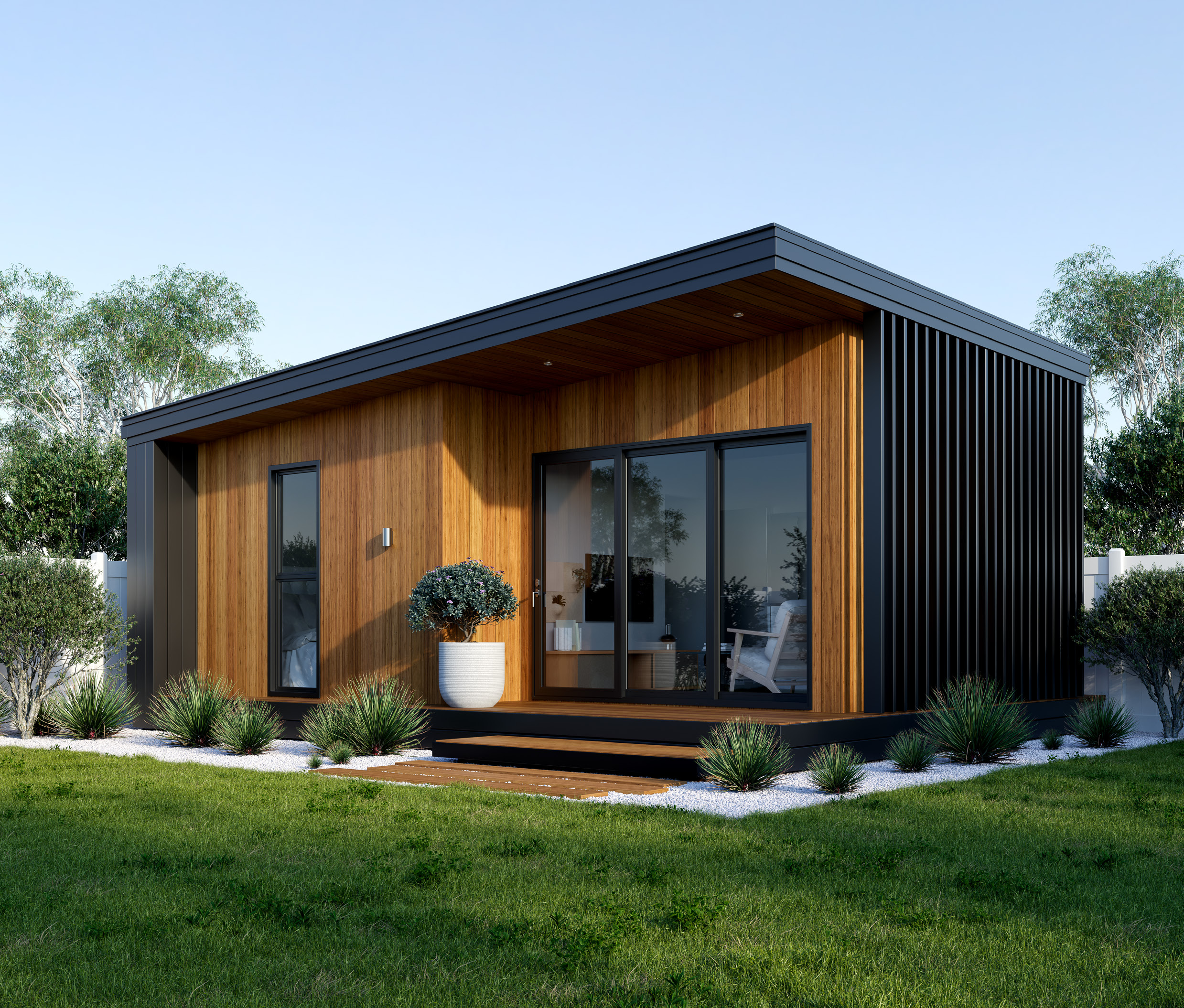 New to frankhouse, check out our Granny Flats. This is one of 5 options – her name is KAURI
